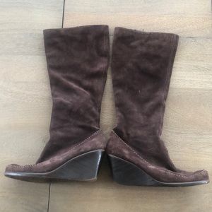 Aerosoles brown suede knee high boots